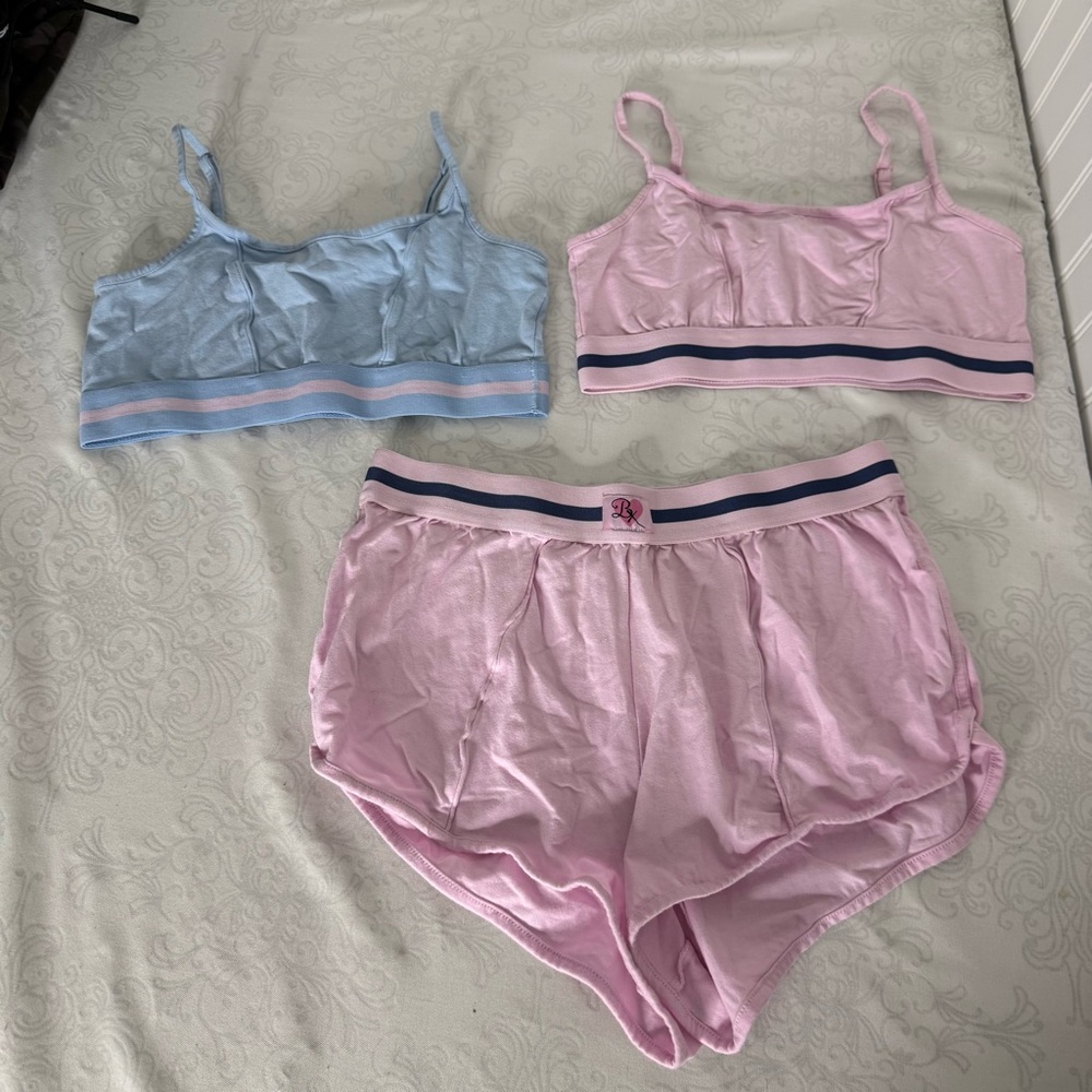 Boux Avenue Seamed Lounge cotton crop tops and shorts set Size US 8